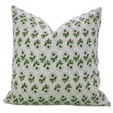 Artisan Style Block Print Pure Linen Pillow Cover - Ashoka
