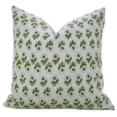 Artisan Style Block Print Pure Linen Pillow Cover - Ashoka