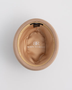 London Pillbox Hat - Nude