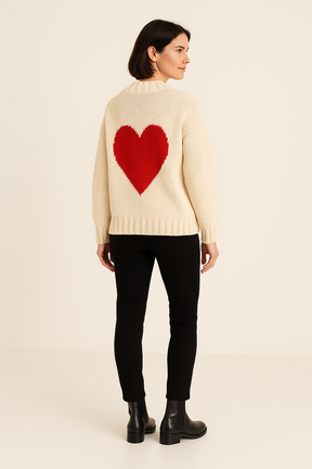 Chunky Baby alpaca Heart Cardigan