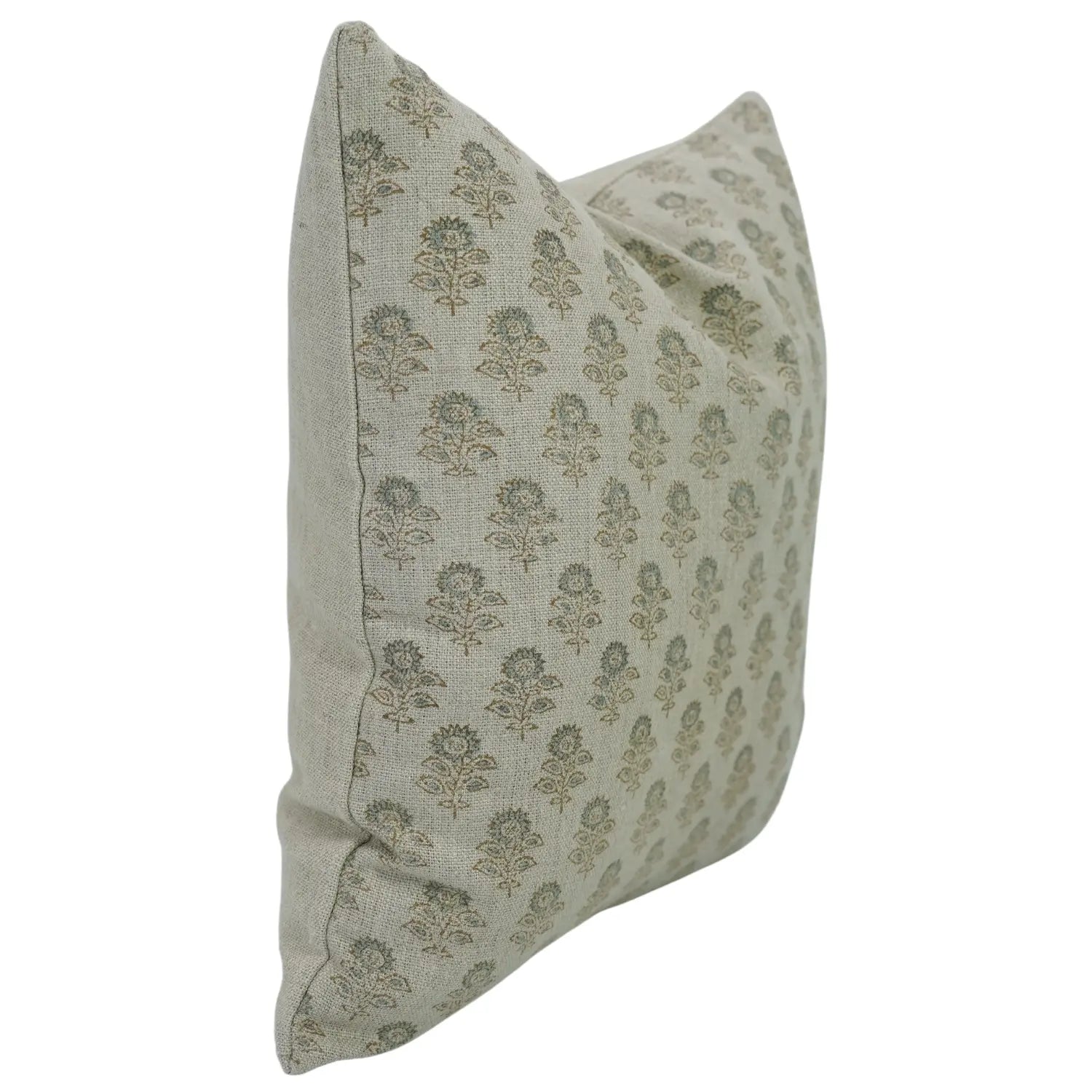 Decorative  Pillow Cover  Thick Linen Zipper Cushion Cover -bagru Buti