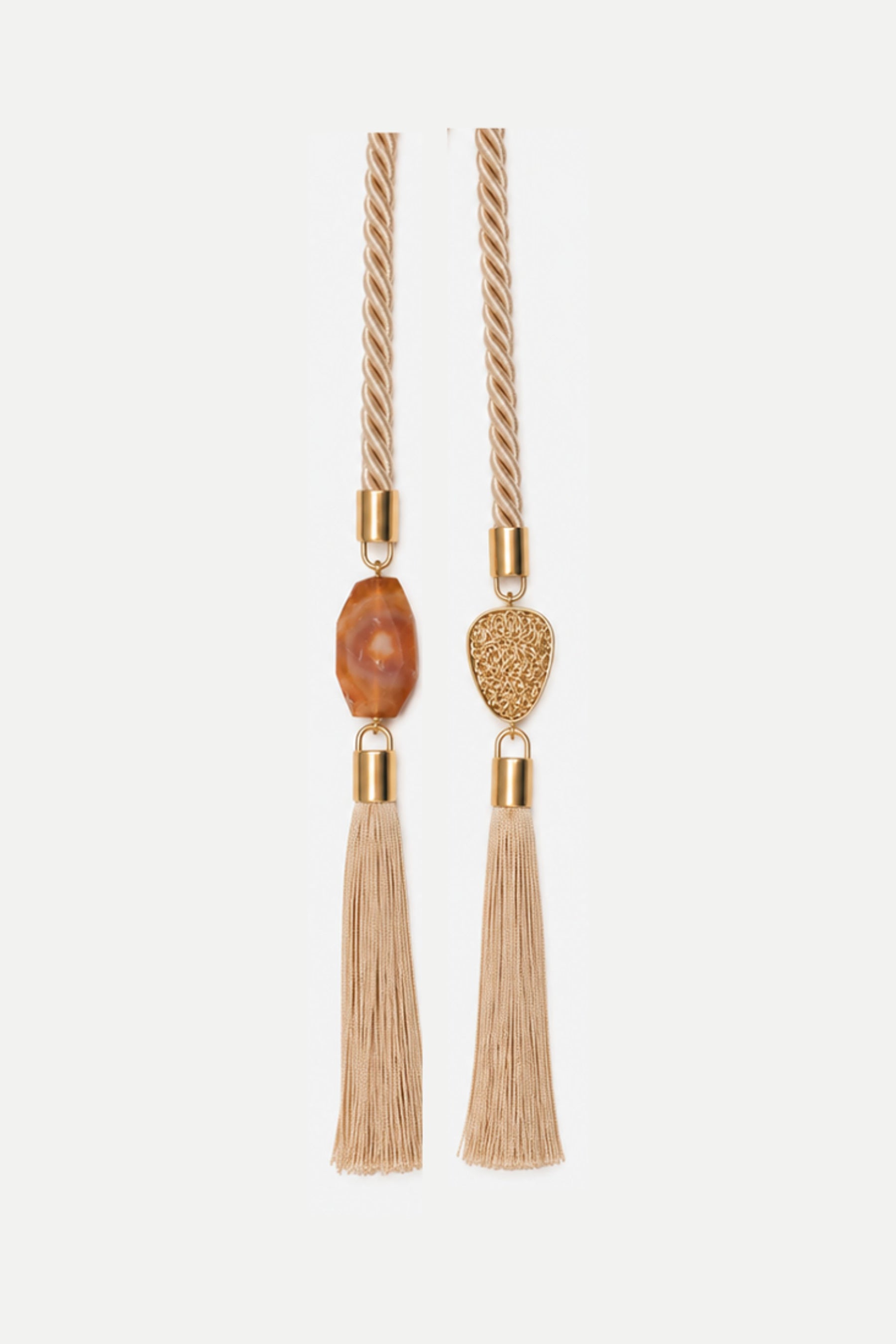 Silk Tassel Belt with jade