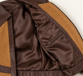 Brown &amp; Camel Leather-Look Two-Piece Set