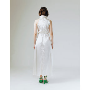 AMELIA RUFFLE NECK DRESS