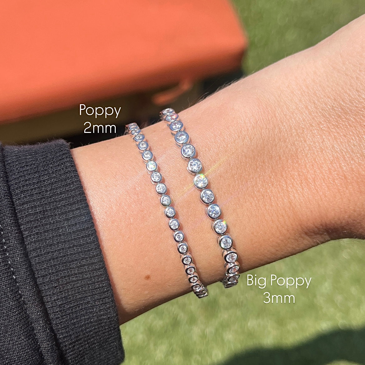 THE BIG “POPPY” 3MM BEZEL TENNIS BRACELET