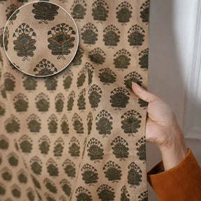 Interior Viscose Colored Linen Ring Curtain - Bheeshma