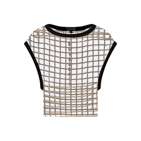 Sequin Cut Out Top