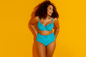 Curvy Kate Sheer Class High Waist Bikini Brief Turquoise