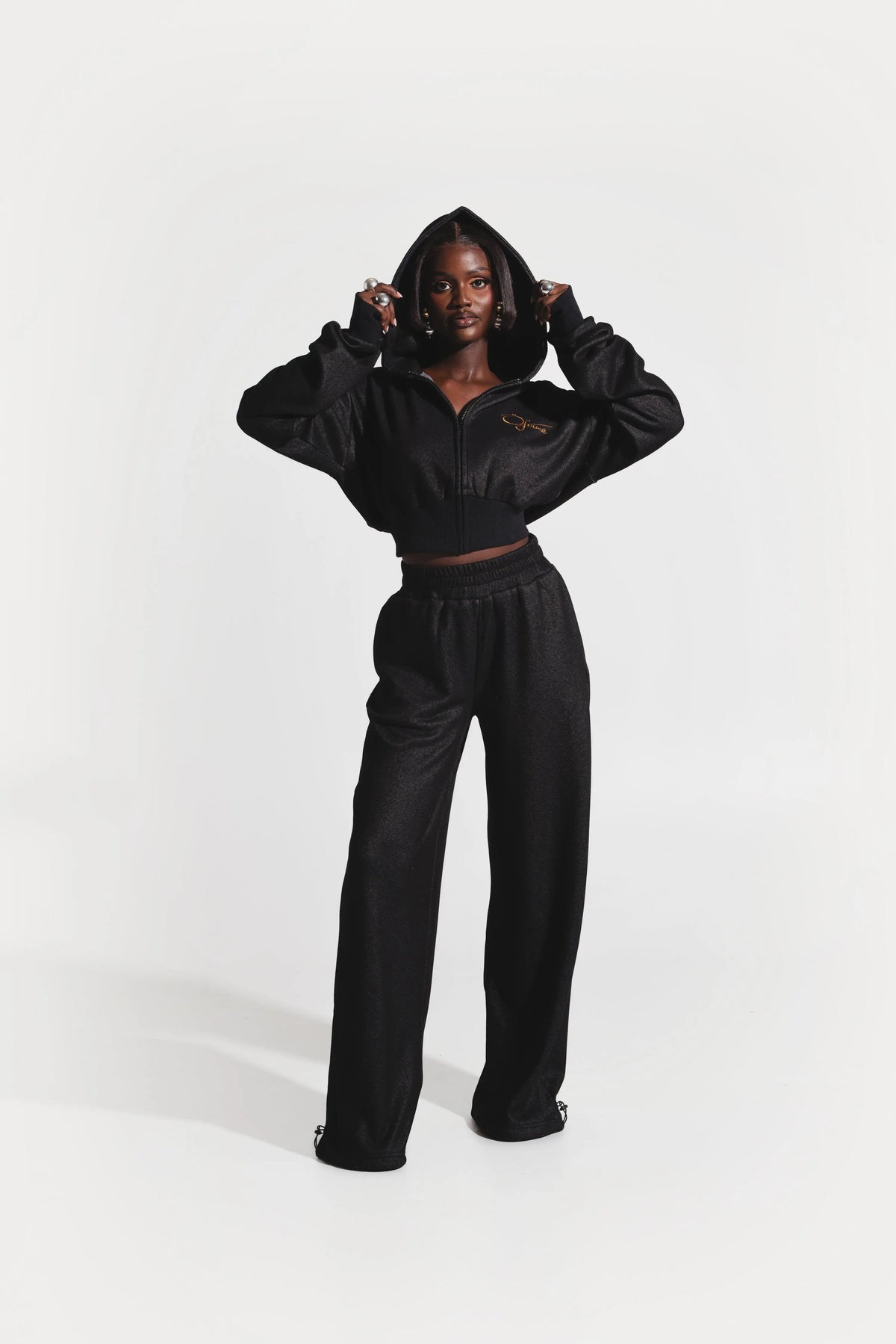 Ofuure Plush Fleece Hoodie Set