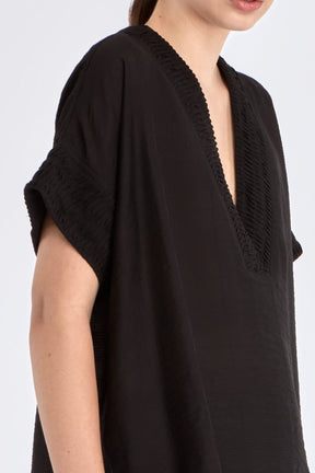 Ivy V-Neck Blouse | Black