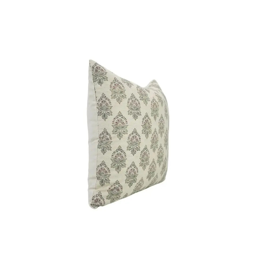 Hand Crafted Block Print Linen Blend Cushion Cover -Samrat