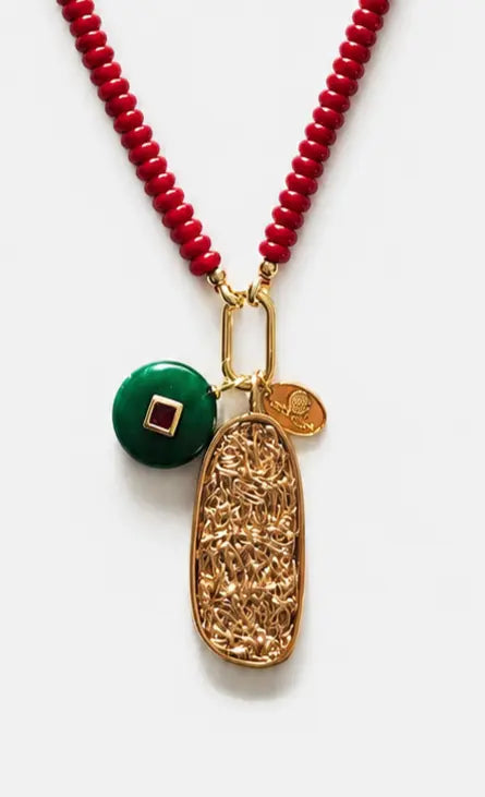 Coral Beaded Necklace