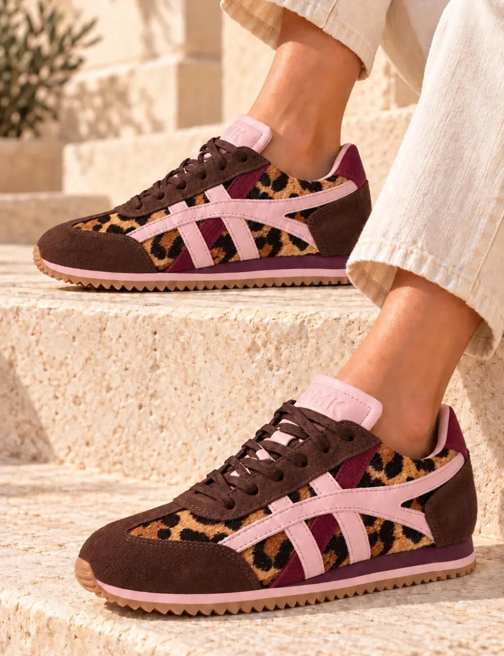 Topasa Burgundy Print Suede