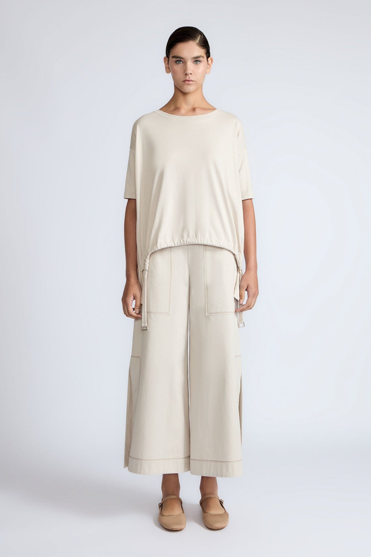 Amaya Asymmetric Buckle Top