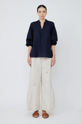 Ximena V-Neck Cotton Blouse