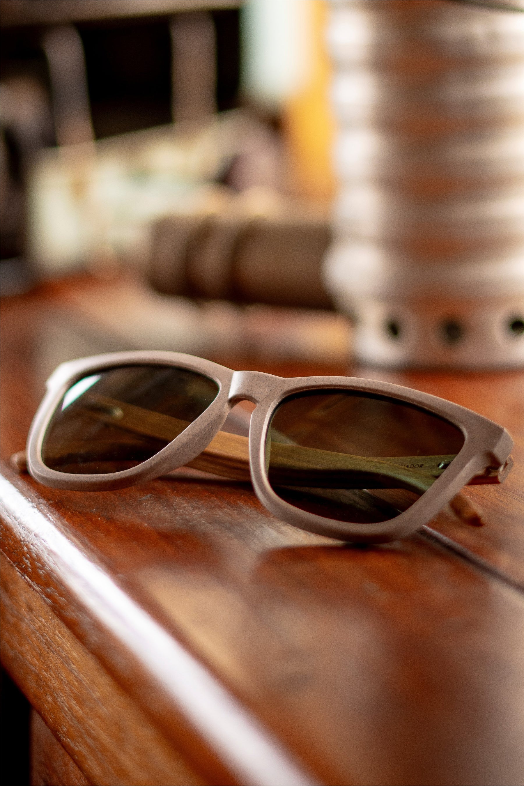 Green Fade Wooden Sunglasses - INTI