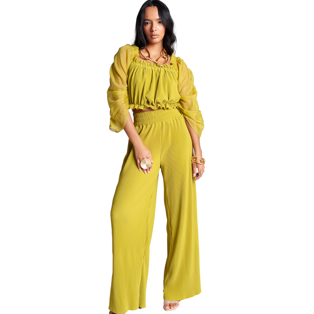 Off Shoulder Pleated Top