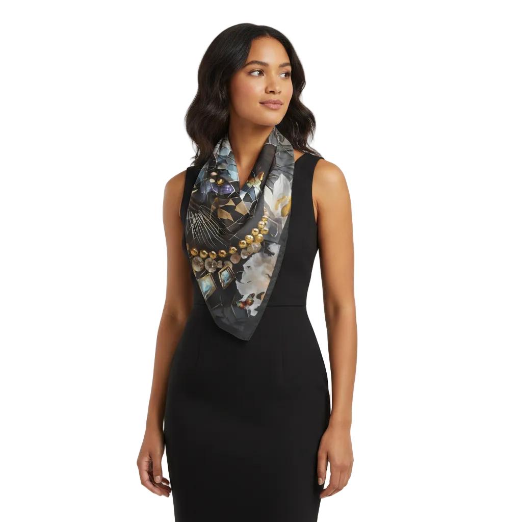 Dusk's Crystal Guardian Extra Large Silk Scarf