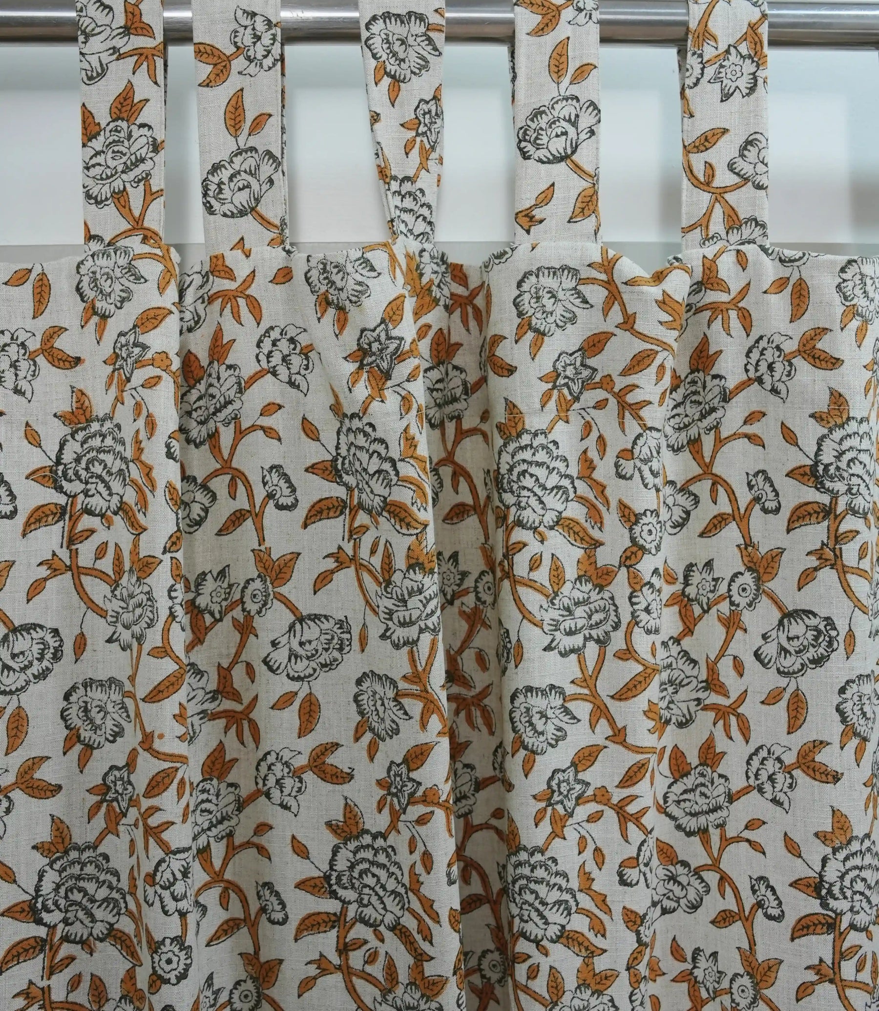 Mrignayani Artisan Block Print Floral Curtains