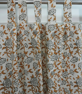 Mrignayani Artisan Block Print Floral Curtains