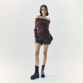 SIA OFF SHOULDER KNIT TOP
