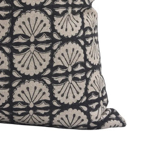 Handmaade Design Block Thick Linen Cushion Cover - Bijhni