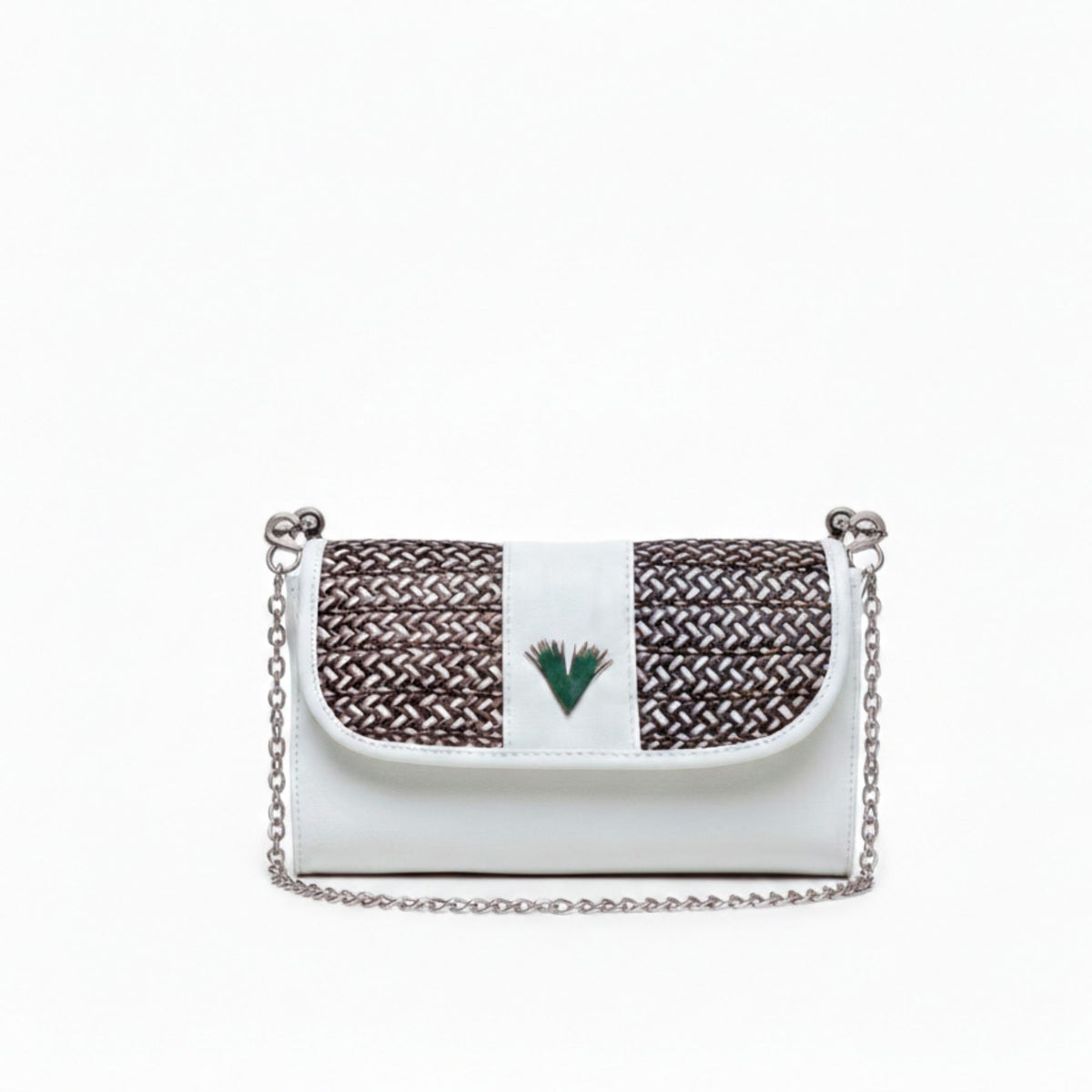 White leather Clutch Zen Bag
