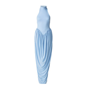 CELINE DRAPED MAXI DRESS