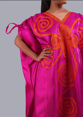 Picanto Pink Agbada Luxury kaftan Boubou dress