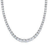 THE “JAIMIE” 4 PRONG GRADUATED TENNIS NECKLACE