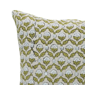 Decorative Handmade Block Print Boho Pure Linen Pillow Cover- Shehnaz