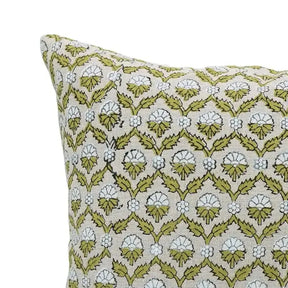 Decorative Handmade Block Print Boho Pure Linen Pillow Cover- Shehnaz