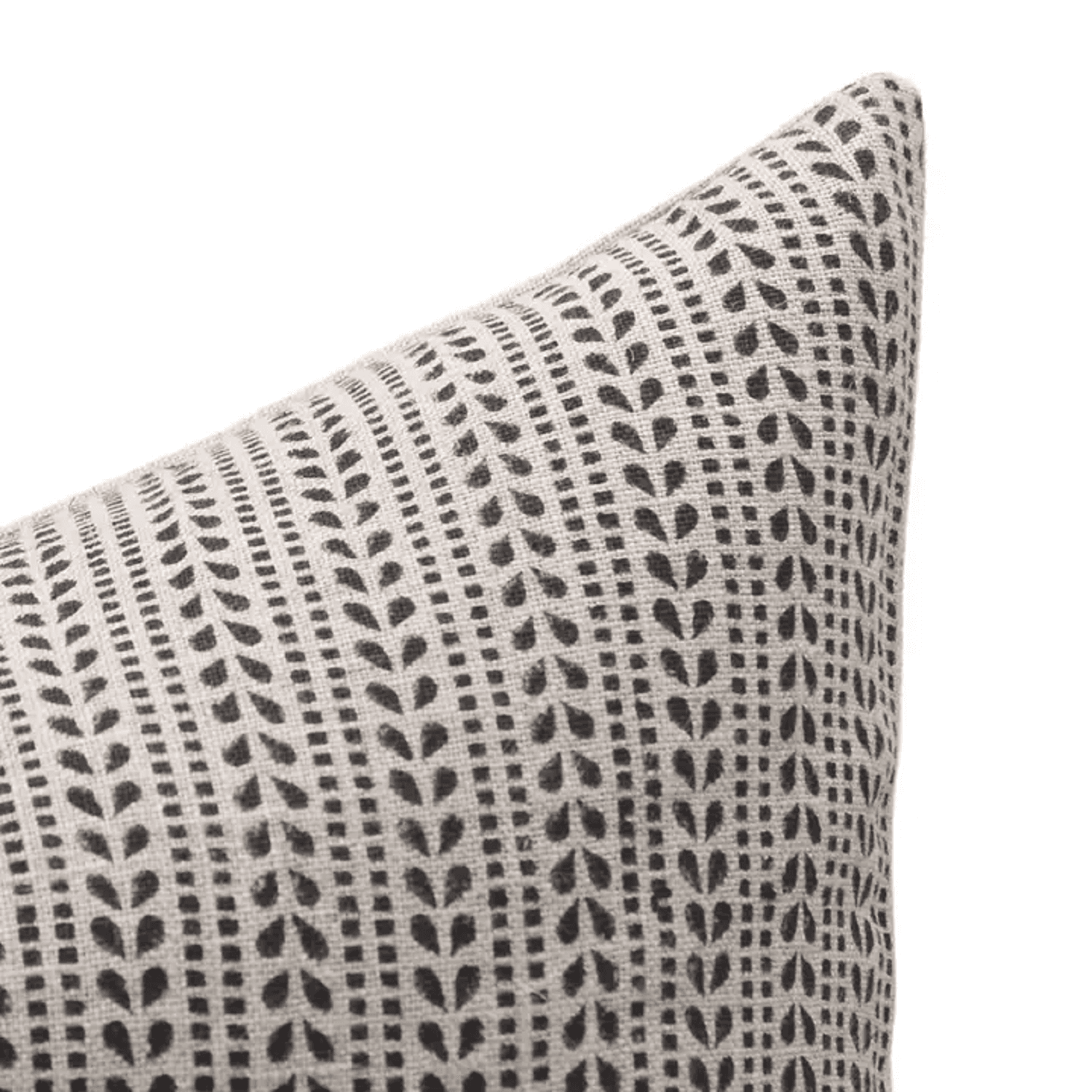 Classic Block Printed Thick Linen Pillow Cover -Ratanbel