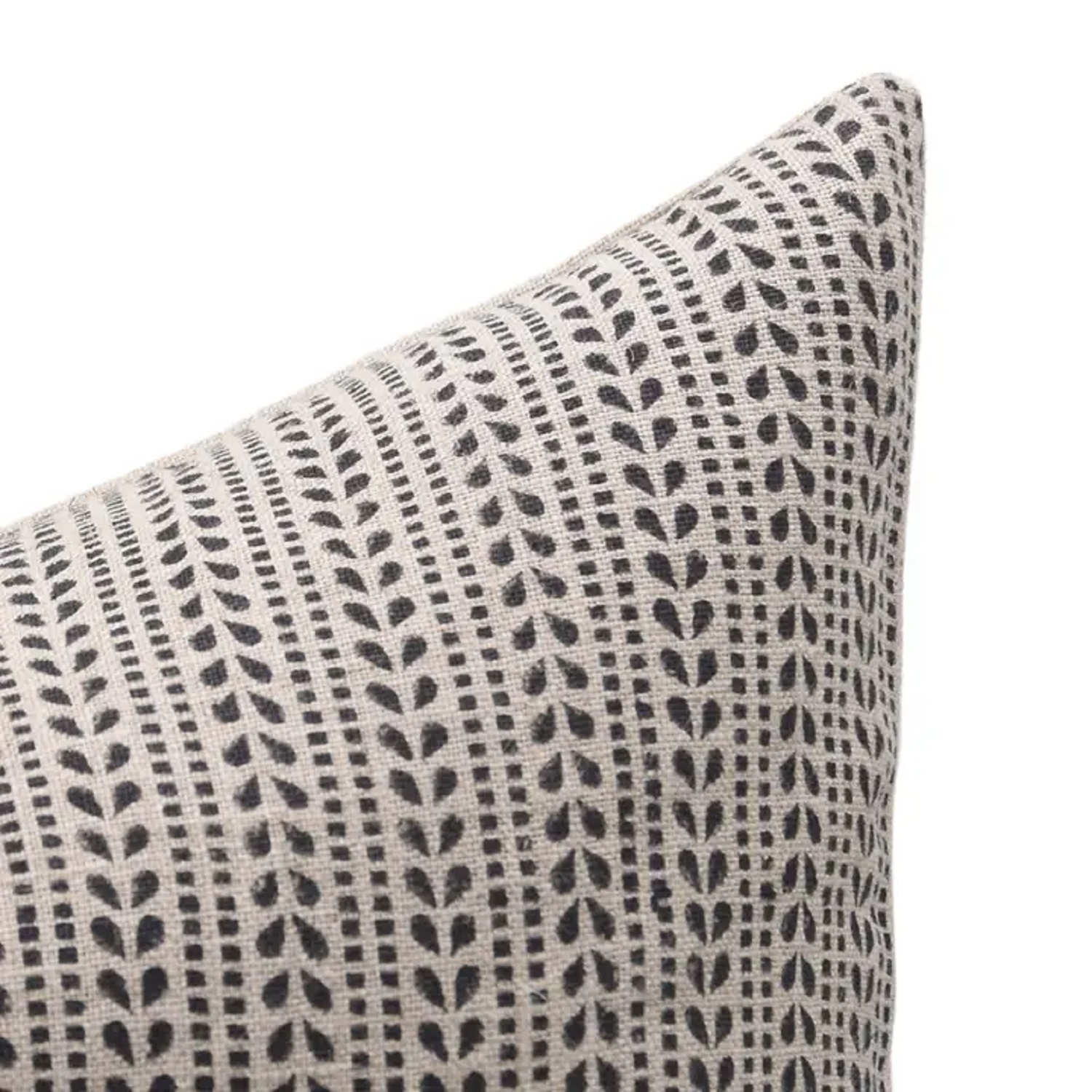 Classic Block Printed Thick Linen Pillow Cover -Ratanbel