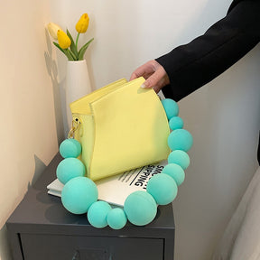 Spring Summer New Niche Personality Handbag Quality Yellow Pu Leather Crossbody Bag Geometric Shape Shoulder Bags Female Hot