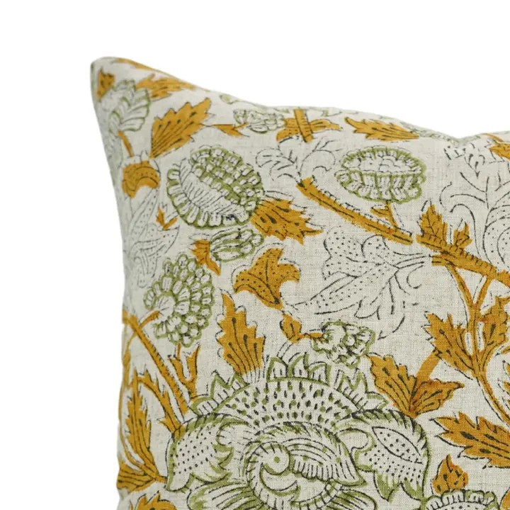 Unique Hand Block Print Viscose Linen Pillow Cover- Aakash