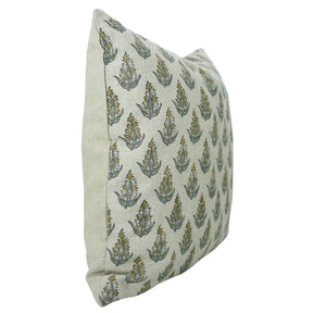 Boho Block Print Pure Linen Pillow Cover - Kanak Buti