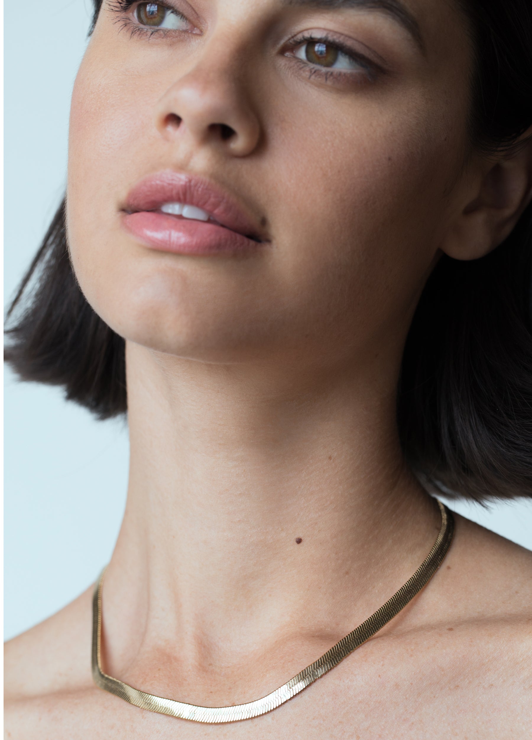 Gold Herringbone Necklace