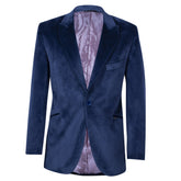 Navy Blue Velvet Blazer