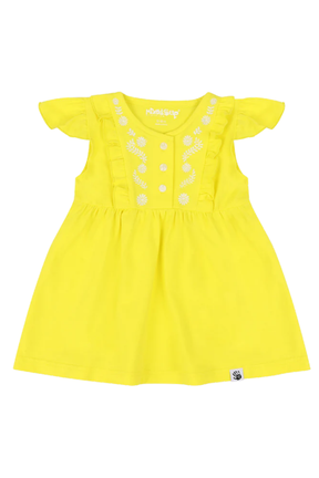 Mixed Up Clothing Vestito Baby Dress Set - Blazing Yellow