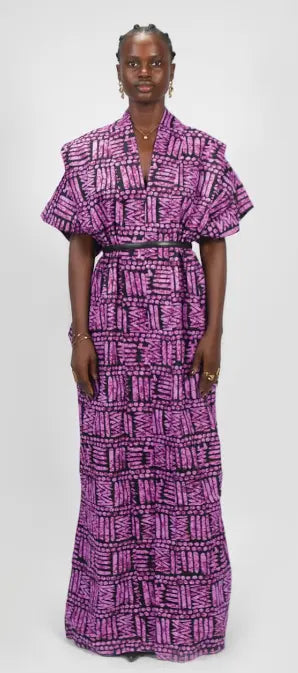 Ajah New Collection Drop2 - Kimono-Inspired Oversized Batik Maxi Dress