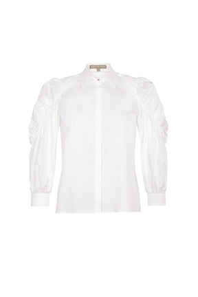 Bimba Puff Sleeve Blouse | White