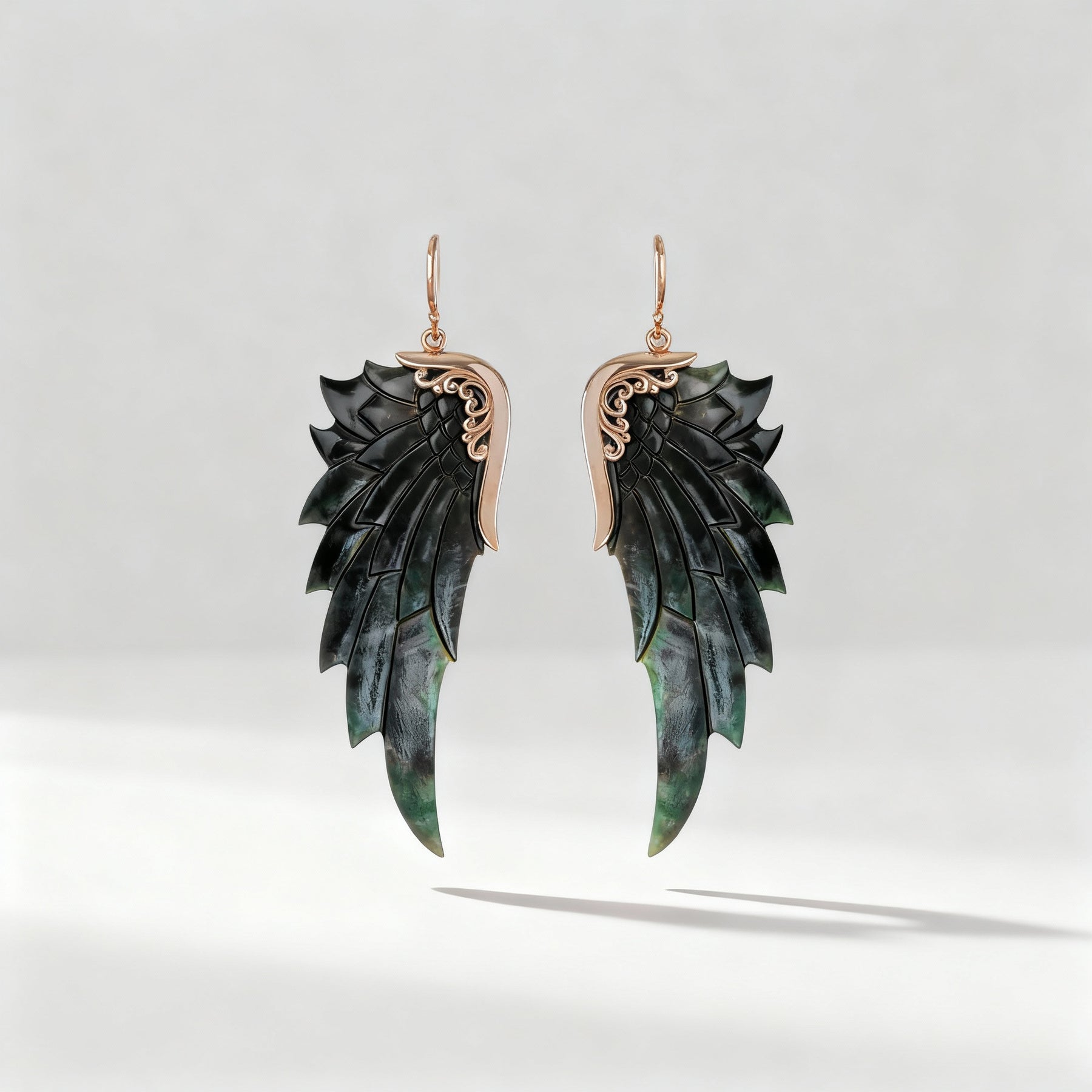 Soleil Noir Earrings (Large, Rose Gold)