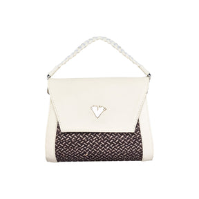 Beige Leather Crossbody Curvo Bag