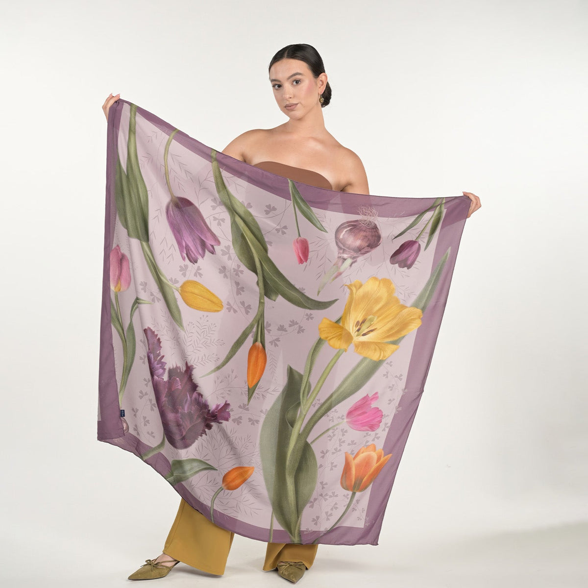 Tulip Scarf In Mauve