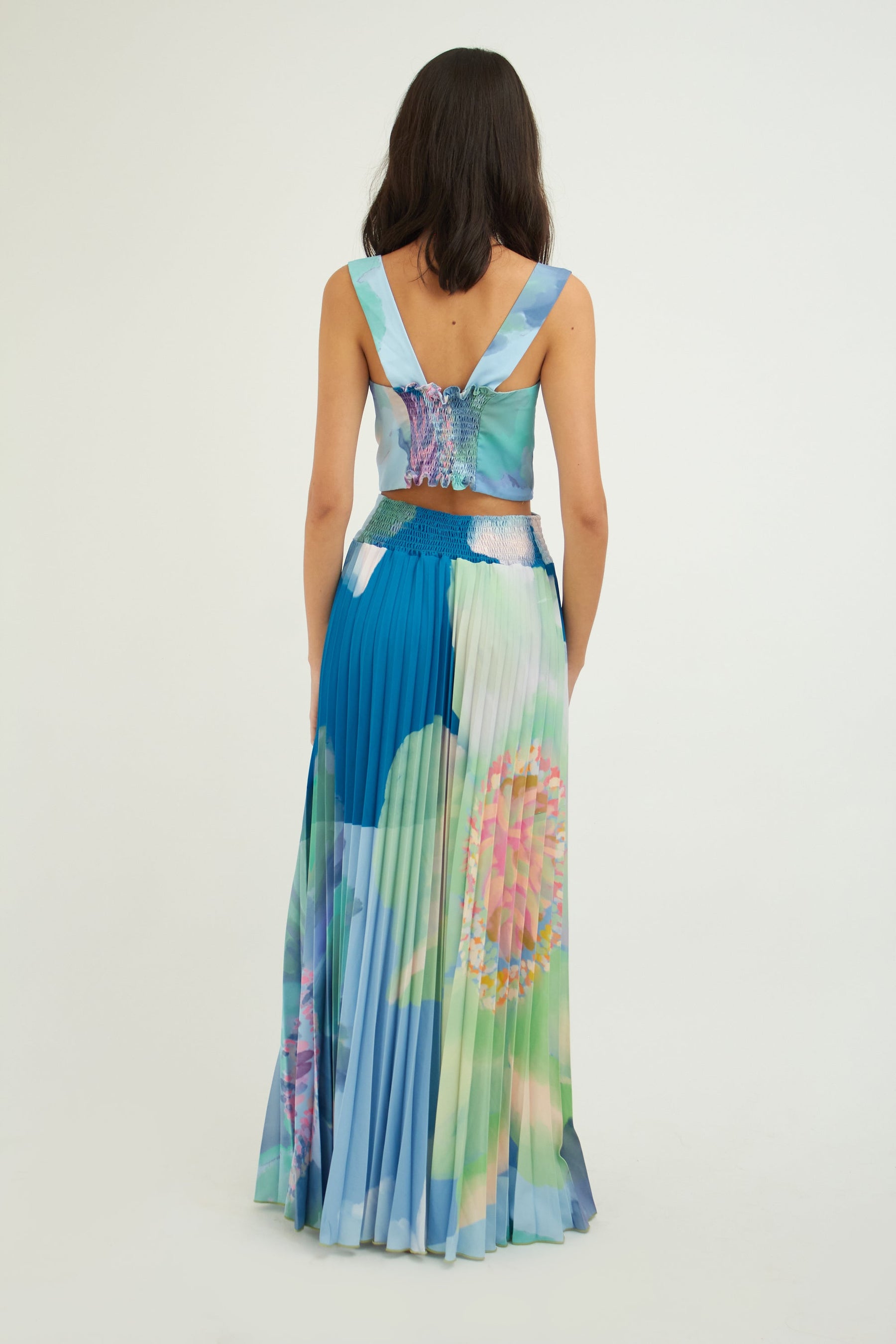 Free Pleated Rhythm of Colors Skirt
