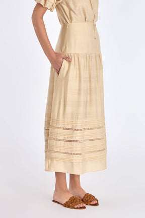 Luanda High-Waist Midi Skirt