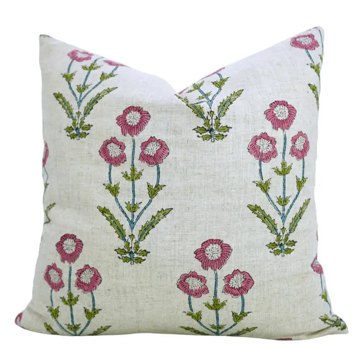 Handcarfted Hand Block Design Viscose Linen Pillow Cover - Amitabh