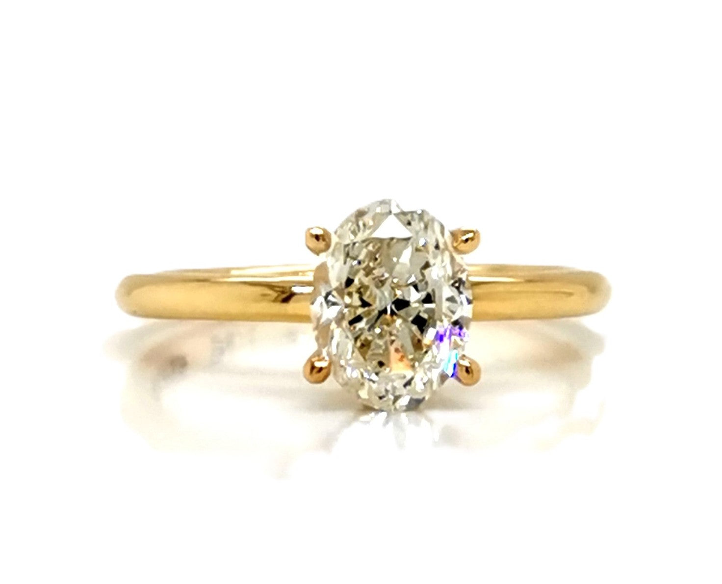 14k Yellow gold diamond ring