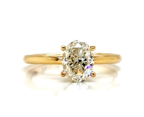14k Yellow gold diamond ring